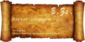 Bartal Zsigmond névjegykártya